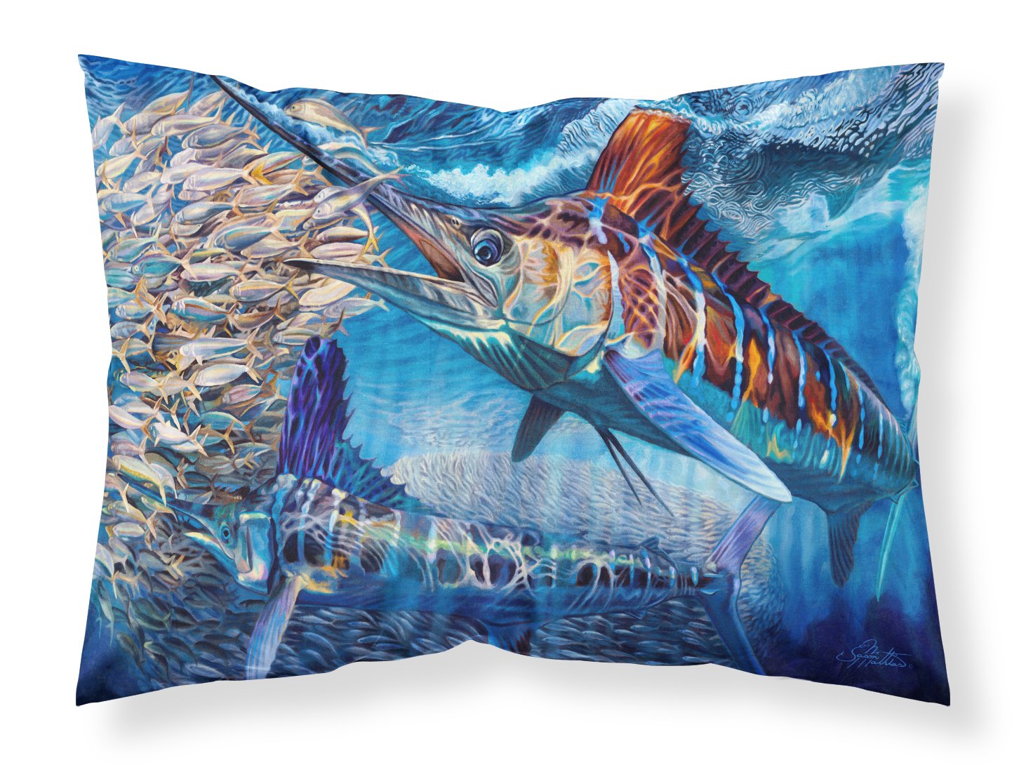White Night White Marlin Standard Pillowcase Lightweight Super Soft Easy Care Decorative Artwork Pillowcase, Standard