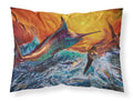 Reflective Chaos Blue Marlin Standard Pillowcase Lightweight Super Soft Easy Care Decorative Artwork Pillowcase, Standard