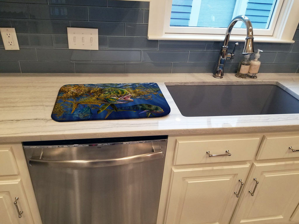 Seaweed Salad Mahi Dish Drying Mat Absorbent Dish Drying Mat Pad for Kitchen Counter Dish Drainer Mat for Countertop, 14 x 21", Multicolor