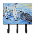 Blue Heron Sailboats Dog River Bridge Leash or Key Holder Wall Hooks, Coat Rack Wall Mount, for Hanging Keys, Towels, Aprons, Leashes