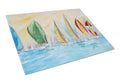 Reggatta Cutting Board Tempered Glass Kitchen Cutting Surface, Heat Resistant Chopping, Non-Slip Feet, Food Prep & Serving