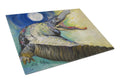 Alligator Cutting Board Tempered Glass Kitchen Cutting Surface, Heat Resistant Chopping, Non-Slip Feet, Food Prep & Serving