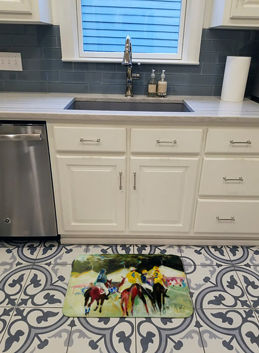 Polo at the Point Memory Foam Kitchen Mat Machine Washable Anti-Fatigue Cushion Comfort Bath or Kitchen Rug