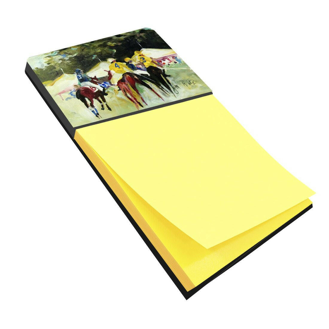Polo at the Point Watercolor Sticky Note Holder Refillable Dispenser Desk Accessory 3x3 Pad Gift