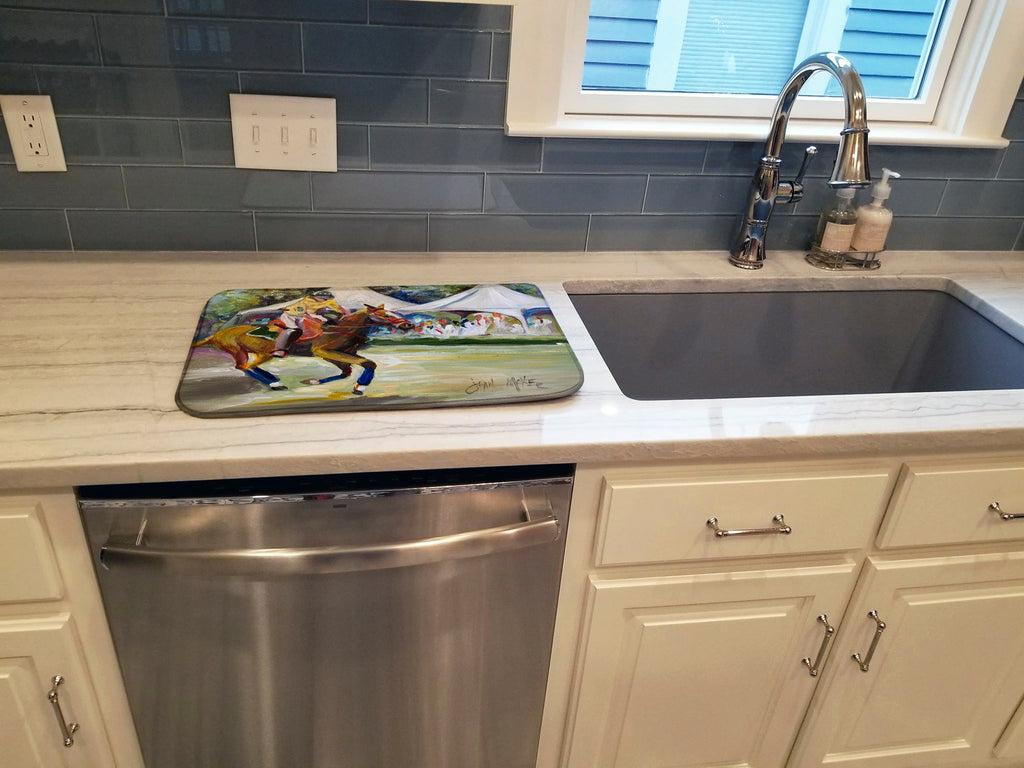 Polo at the Point Dish Drying Mat Absorbent Dish Drying Mat Pad for Kitchen Counter Dish Drainer Mat for Countertop, 14 x 21", Multicolor