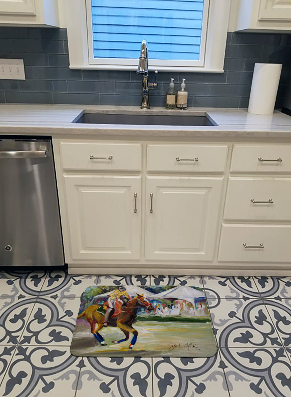 Polo at the Point Memory Foam Kitchen Mat Machine Washable Anti-Fatigue Cushion Comfort Bath or Kitchen Rug