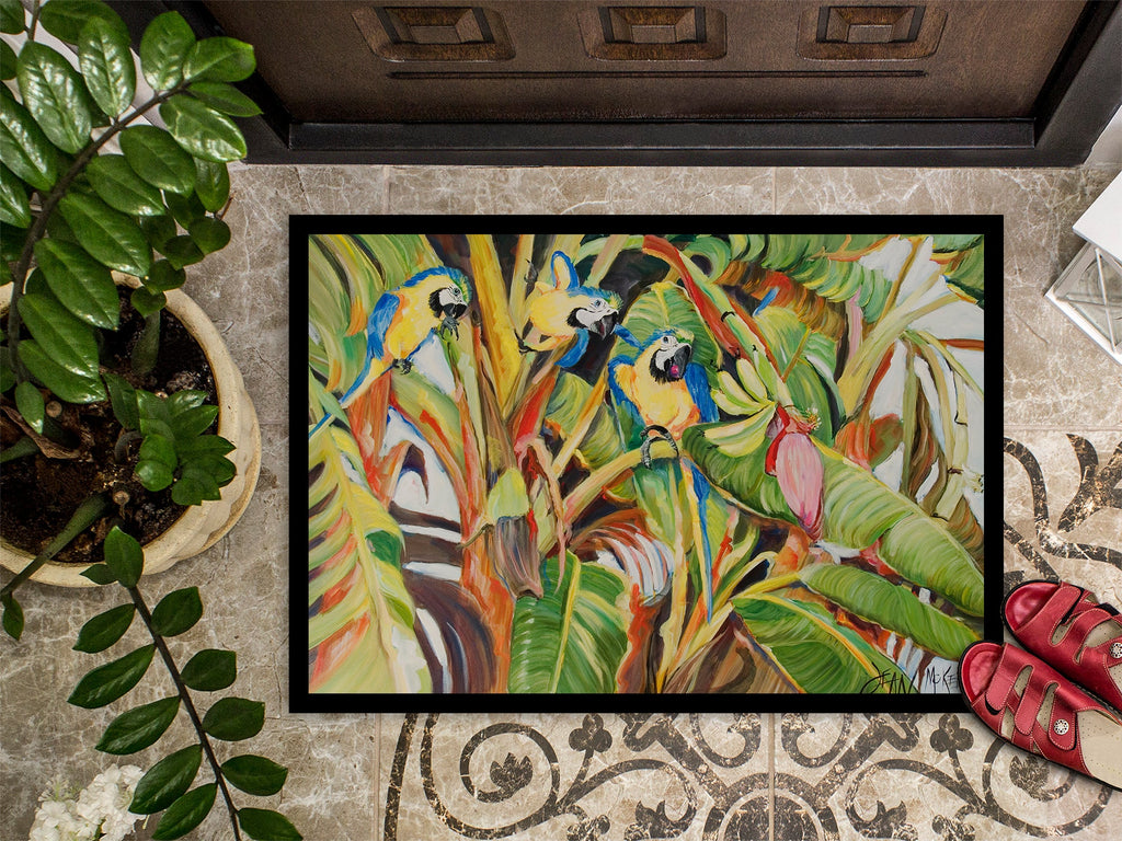 Three Blue Parrots Doormat Indoor Outdoor 24H X 36W Front Door Mat Rugs for Entryway, Non Slip Washable Low Pile,