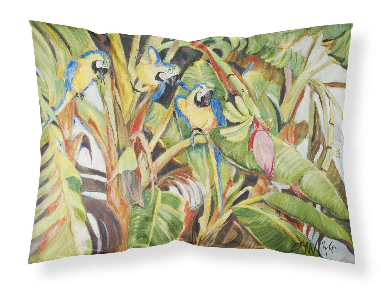 Three Blue Parrots Standard Pillowcase Lightweight Super Soft Easy Care Decorative Artwork Pillowcase, Standard