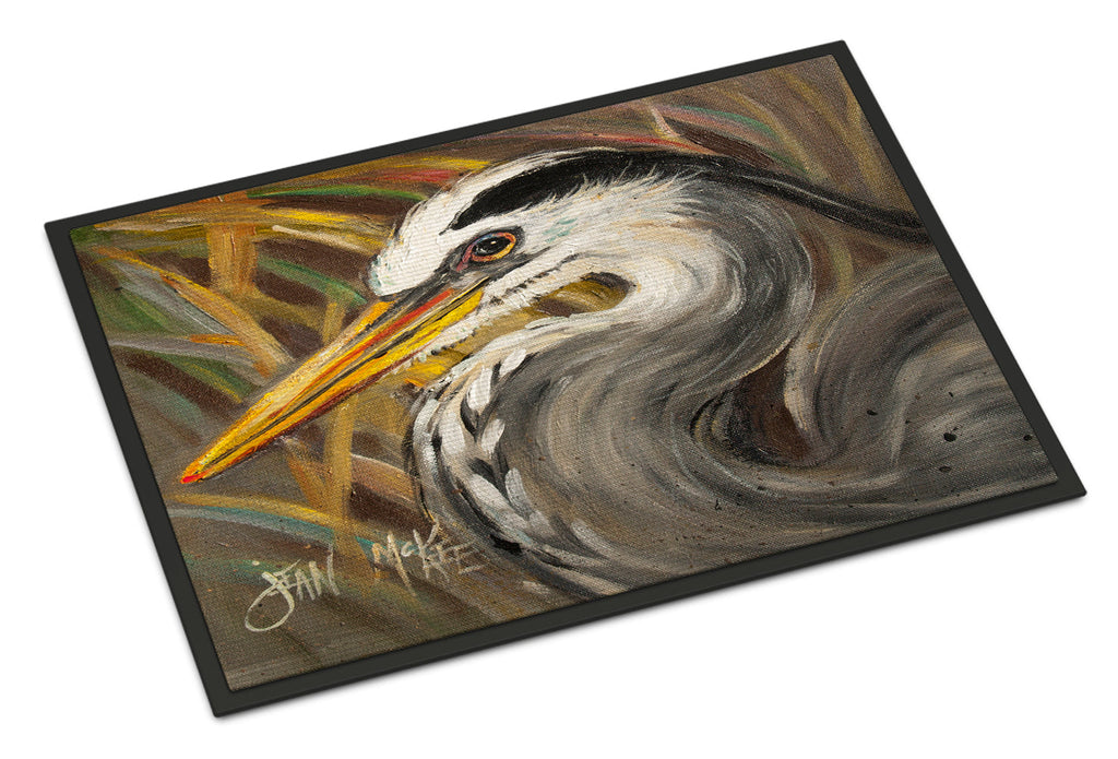 Blue Heron Doormat Indoor Outdoor 24H X 36W Front Door Mat Rugs for Entryway, Non Slip Washable Low Pile,