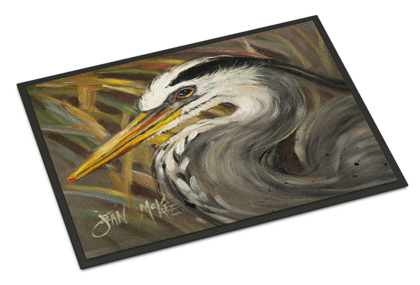 Blue Heron Doormat Indoor Outdoor 18H X 27W Front Door Mat Rugs for Entryway, Non Slip Washable