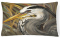 Blue Heron Decorative Throw Pillow 12x16 Indoor Outdoor Accent Cushion, Fabric Cover with Insert for Sofa, Bed, Porch & Living Room
