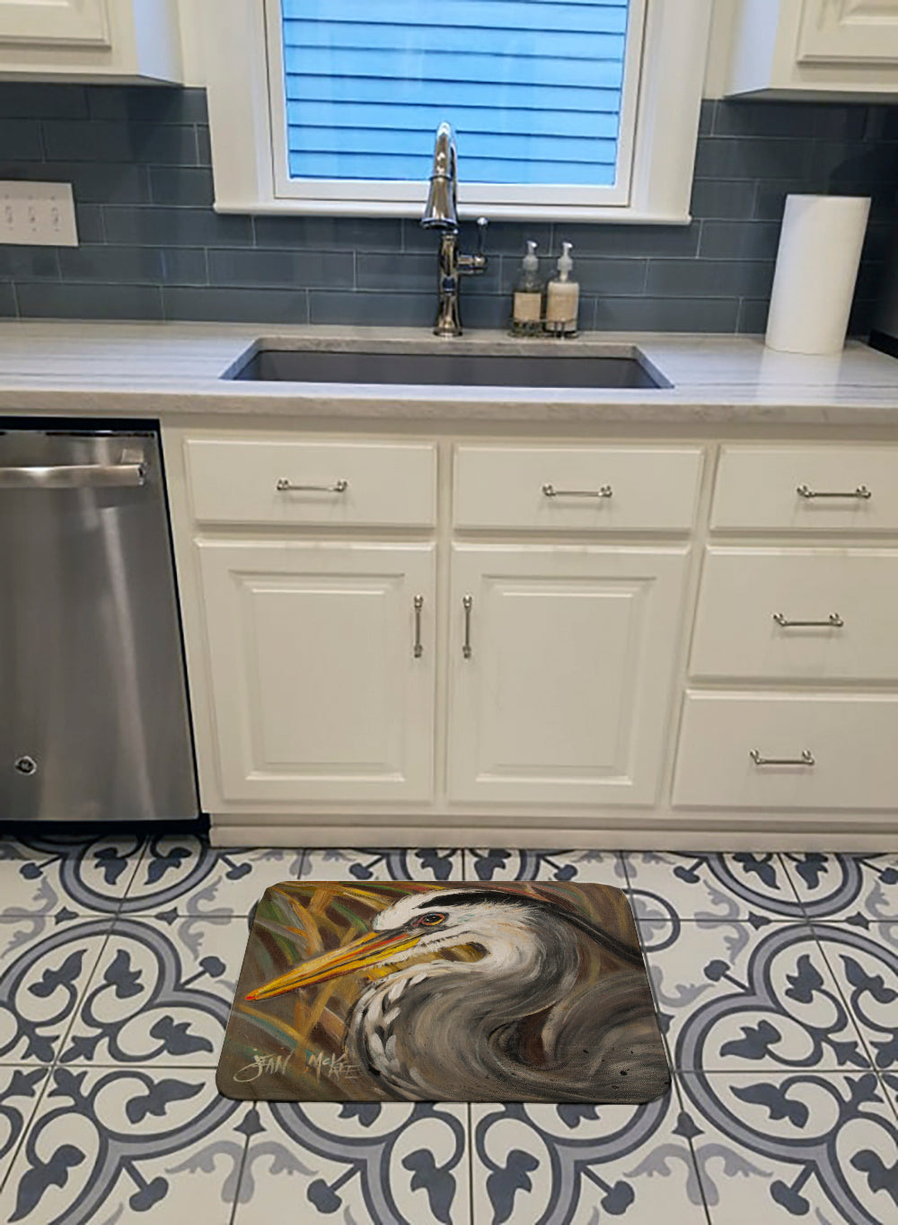 Blue Heron Memory Foam Kitchen Mat Machine Washable Anti-Fatigue Cushion Comfort Bath or Kitchen Rug