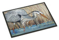 Blue Heron in the reeds Doormat Indoor Outdoor 18H X 27W Front Door Mat Rugs for Entryway, Non Slip Washable