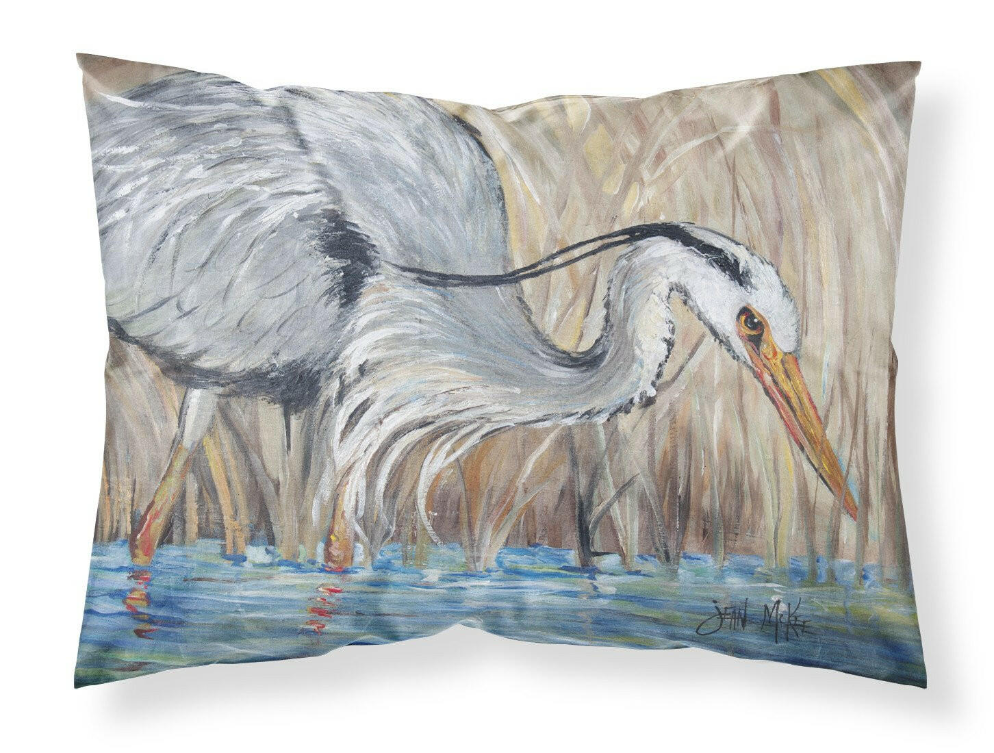 Blue Heron in the reeds Standard Pillowcase Lightweight Super Soft Easy Care Decorative Artwork Pillowcase, Standard