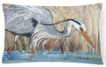 Blue Heron in the reeds Decorative Throw Pillow 12x16 Indoor Outdoor Accent Cushion, Fabric Cover with Insert for Sofa, Bed, Porch & Living Room