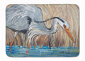Blue Heron in the reeds Memory Foam Kitchen Mat Machine Washable Anti-Fatigue Cushion Comfort Bath or Kitchen Rug