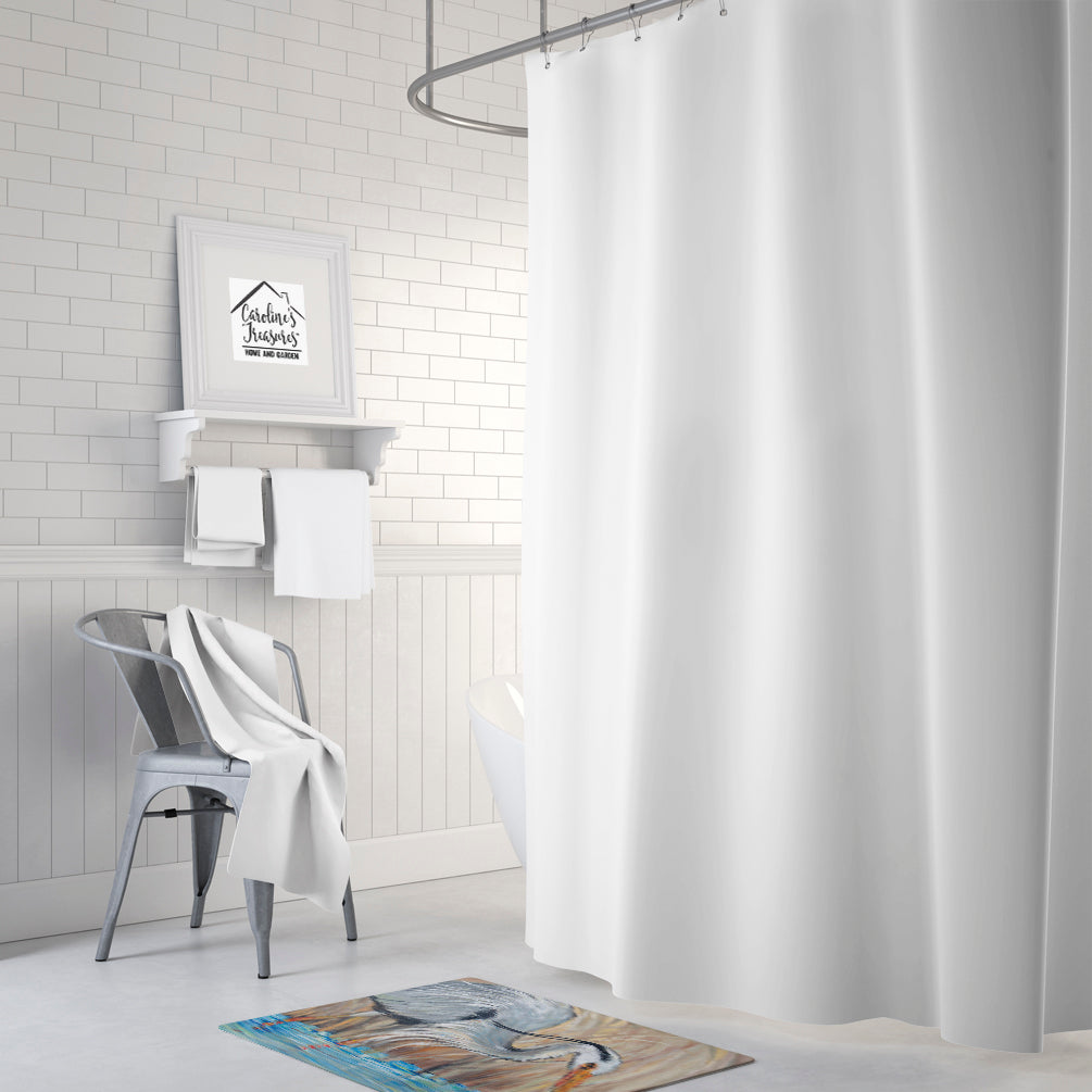 Blue Heron in the reeds Memory Foam Kitchen Mat Machine Washable Anti-Fatigue Cushion Comfort Bath or Kitchen Rug