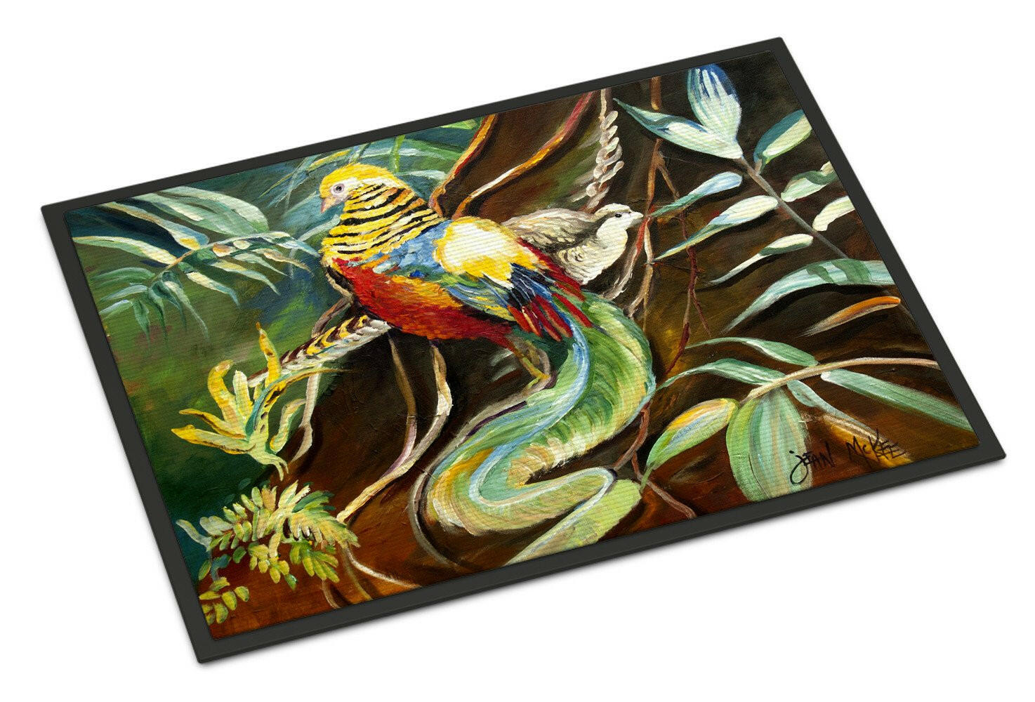 Mandarin Pheasant Doormat Indoor Outdoor 18H X 27W Front Door Mat Rugs for Entryway, Non Slip Washable