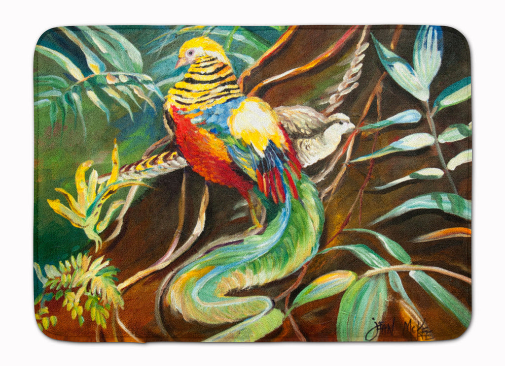 Mandarin Pheasant Memory Foam Kitchen Mat Machine Washable Anti-Fatigue Cushion Comfort Bath or Kitchen Rug