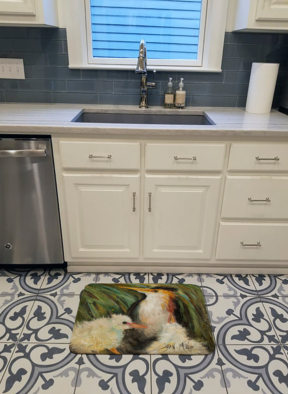 Happy Family Memory Foam Kitchen Mat Machine Washable Anti-Fatigue Cushion Comfort Bath or Kitchen Rug