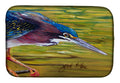 Green Heron Dish Drying Mat Absorbent Dish Drying Mat Pad for Kitchen Counter Dish Drainer Mat for Countertop, 14 x 21", Multicolor