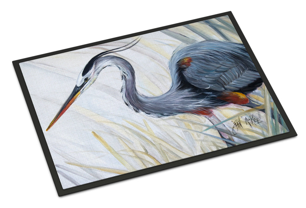 Blue Heron Frog hunting Doormat Indoor Outdoor 24H X 36W Front Door Mat Rugs for Entryway, Non Slip Washable Low Pile,