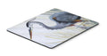 Blue Heron Frog hunting Mouse Pad, Heat Resistant Trivet Hot Pad , Non Slip Rubber Desk Mat, Kitchen Counter Protector, Home Office Decor Gift