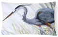 Blue Heron Frog hunting Decorative Throw Pillow 12x16 Indoor Outdoor Accent Cushion, Fabric Cover with Insert for Sofa, Bed, Porch & Living Room