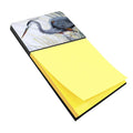 Blue Heron Frog hunting Watercolor Sticky Note Holder Refillable Dispenser Desk Accessory 3x3 Pad Gift