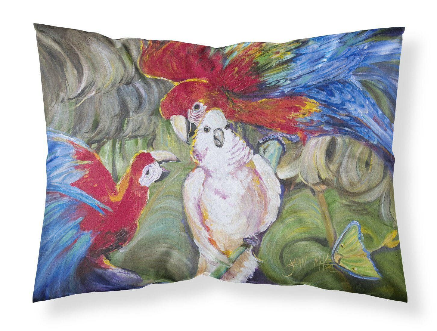 Menage-a-trois Parrots Standard Pillowcase Lightweight Super Soft Easy Care Decorative Artwork Pillowcase, Standard
