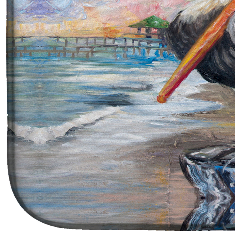 Pelican Bay Dish Drying Mat Absorbent Dish Drying Mat Pad for Kitchen Counter Dish Drainer Mat for Countertop, 14 x 21", Multicolor