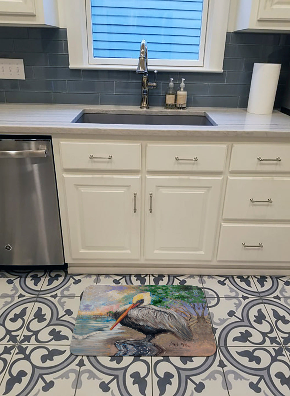 Pelican Bay Memory Foam Kitchen Mat Machine Washable Anti-Fatigue Cushion Comfort Bath or Kitchen Rug