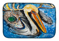 Pelican Dressed as a Reindeer Dish Drying Mat Absorbent Dish Drying Mat Pad for Kitchen Counter Dish Drainer Mat for Countertop, 14 x 21", Multicolor