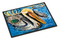 Pelican Dressed as a Reindeer Doormat Indoor Outdoor 24H X 36W Front Door Mat Rugs for Entryway, Non Slip Washable Low Pile,