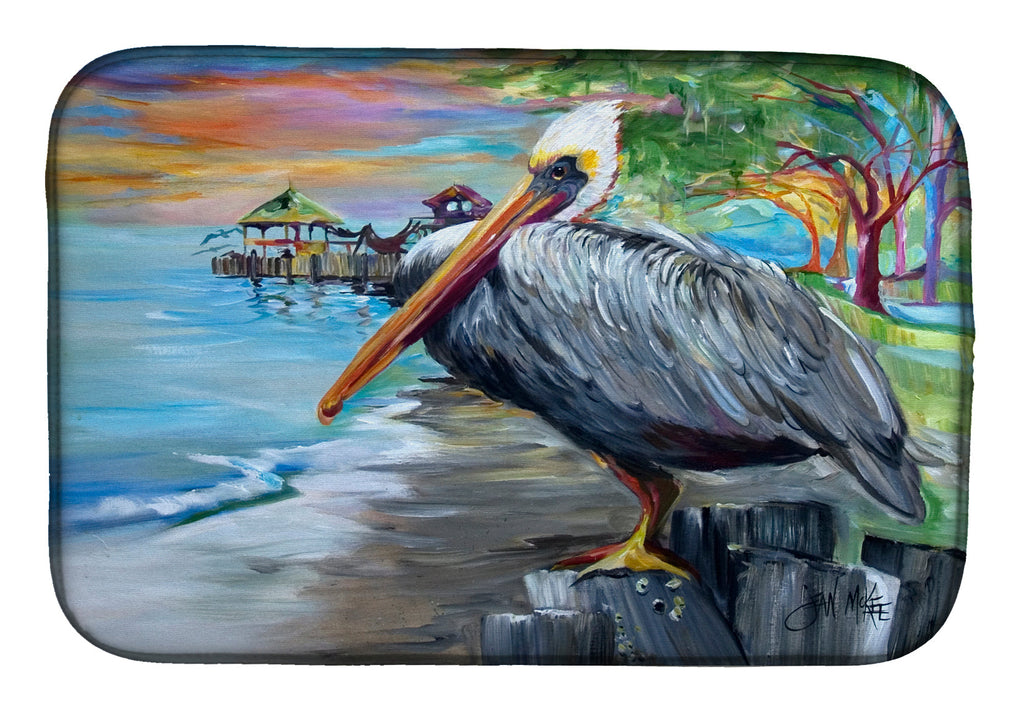 Pelican view Dish Drying Mat Absorbent Dish Drying Mat Pad for Kitchen Counter Dish Drainer Mat for Countertop, 14 x 21", Multicolor