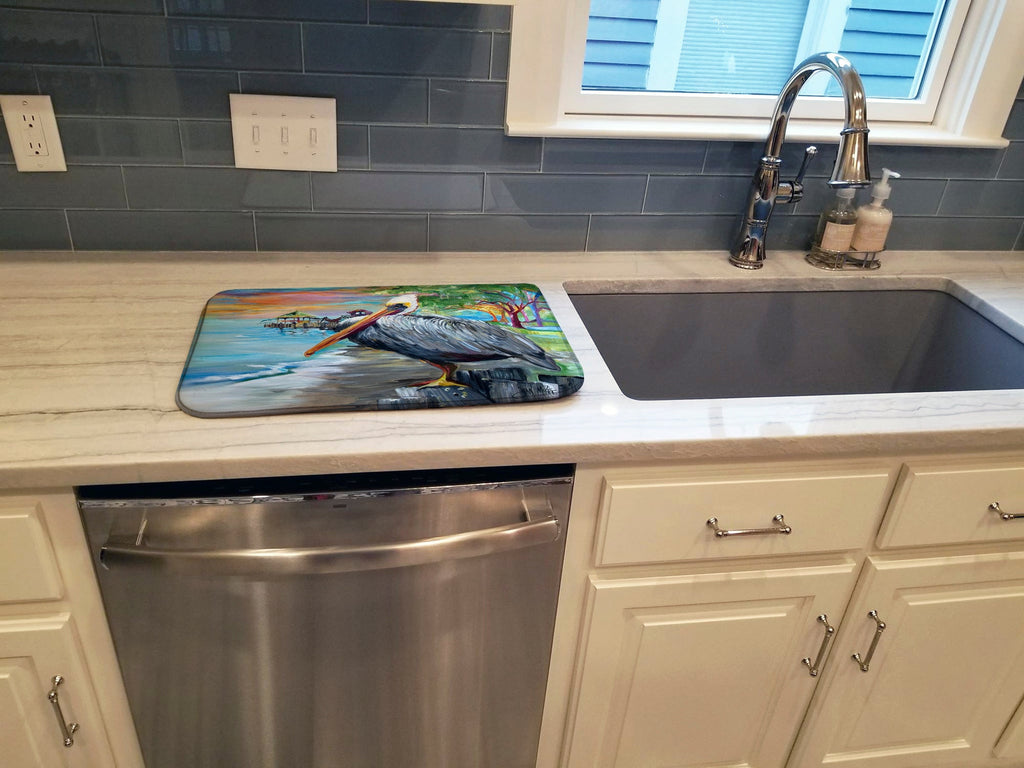 Pelican view Dish Drying Mat Absorbent Dish Drying Mat Pad for Kitchen Counter Dish Drainer Mat for Countertop, 14 x 21", Multicolor