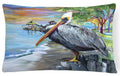 Pelican view Decorative Throw Pillow 12x16 Indoor Outdoor Accent Cushion, Fabric Cover with Insert for Sofa, Bed, Porch & Living Room