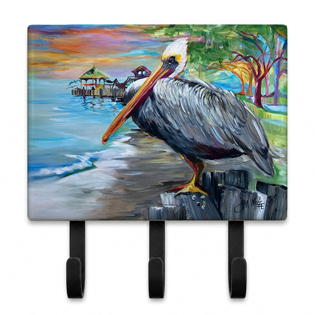 Pelican view Leash or Key Holder Wall Hooks, Coat Rack Wall Mount, for Hanging Keys, Towels, Aprons, Leashes