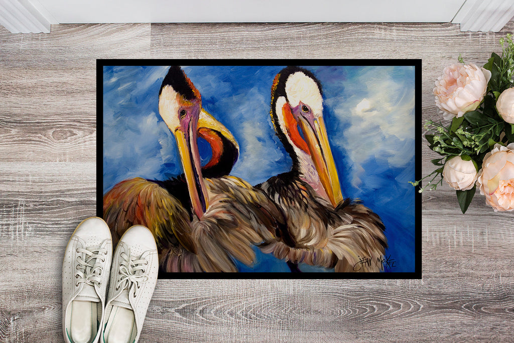 Pelican Brothers Doormat Indoor Outdoor 24H X 36W Front Door Mat Rugs for Entryway, Non Slip Washable Low Pile,