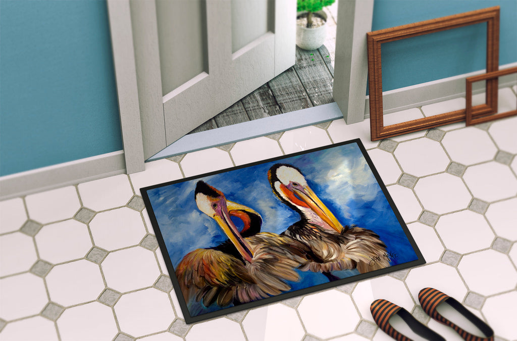 Pelican Brothers Doormat Indoor Outdoor 24H X 36W Front Door Mat Rugs for Entryway, Non Slip Washable Low Pile,