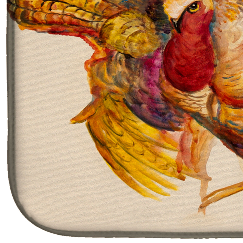 Turkey Dish Drying Mat Absorbent Dish Drying Mat Pad for Kitchen Counter Dish Drainer Mat for Countertop, 14 x 21", Multicolor