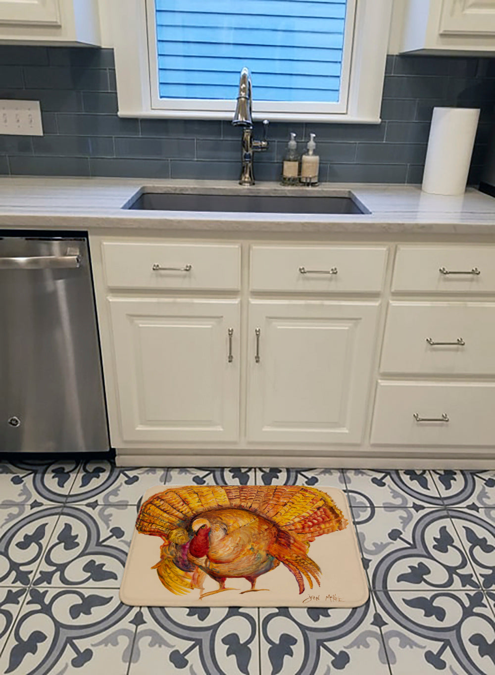 Turkey Memory Foam Kitchen Mat Machine Washable Anti-Fatigue Cushion Comfort Bath or Kitchen Rug