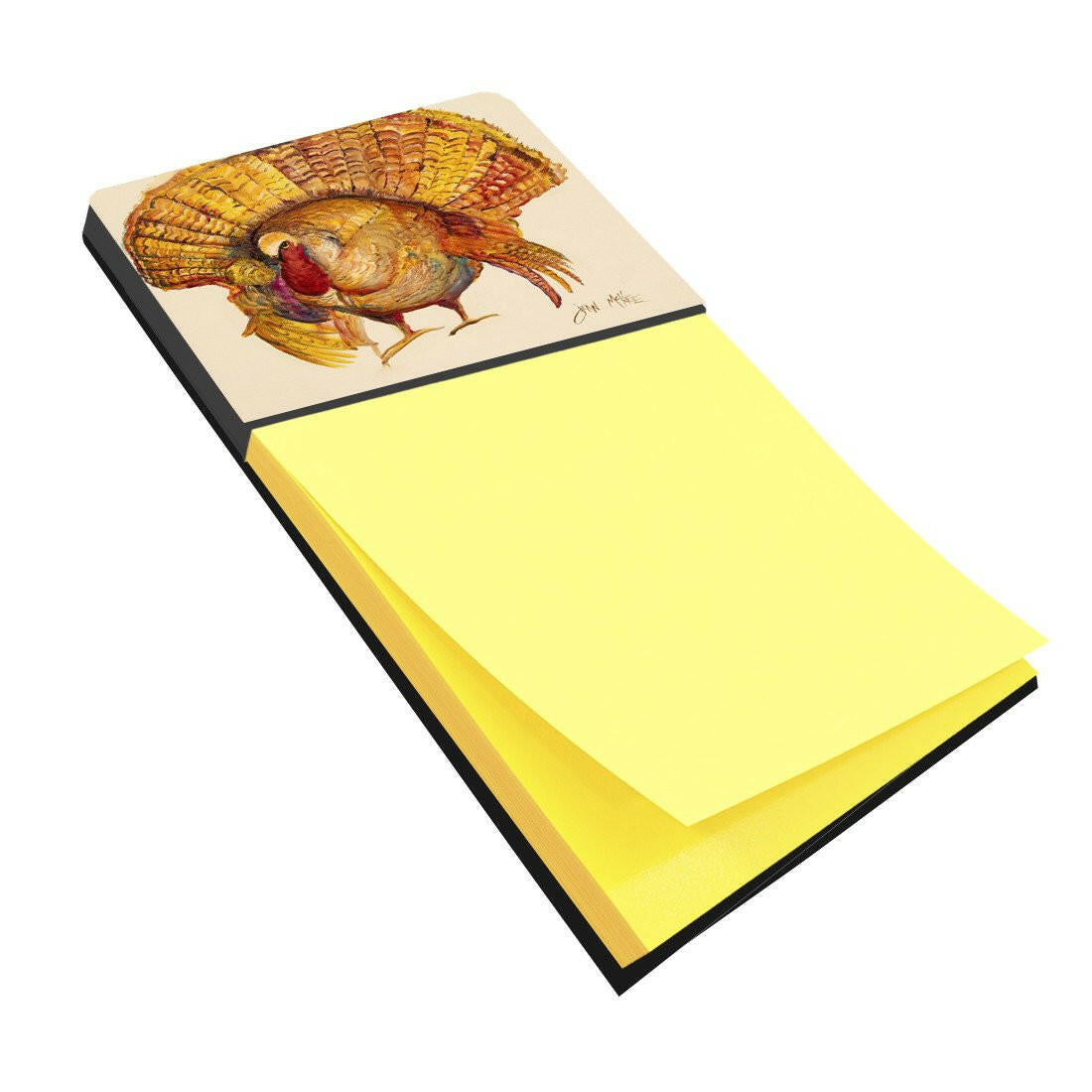 Turkey Watercolor Sticky Note Holder Refillable Dispenser Desk Accessory 3x3 Pad Gift