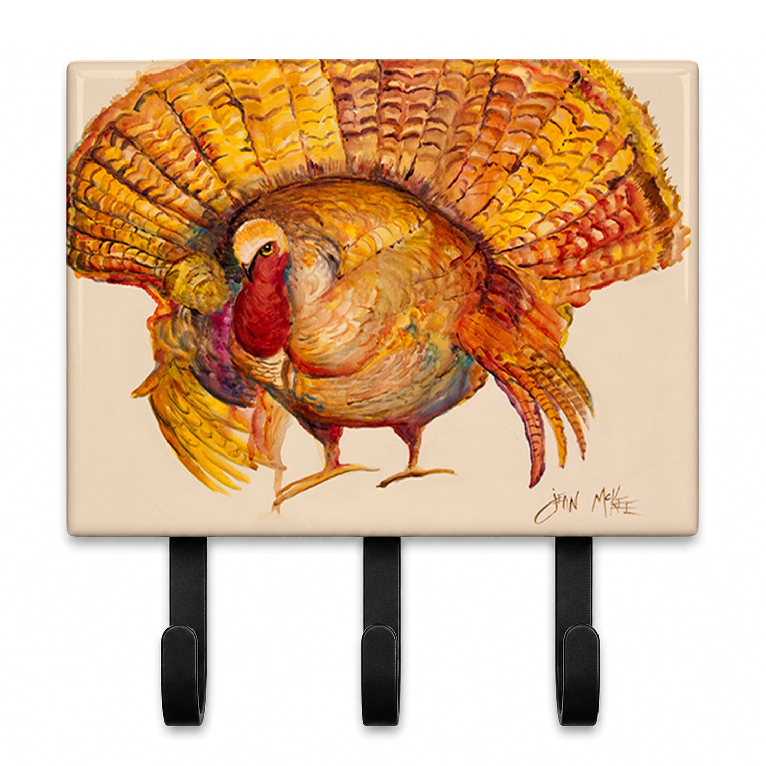 Turkey Leash or Key Holder Wall Hooks, Coat Rack Wall Mount, for Hanging Keys, Towels, Aprons, Leashes