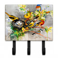 Spring Birds Leash or Key Holder Wall Hooks, Coat Rack Wall Mount, for Hanging Keys, Towels, Aprons, Leashes