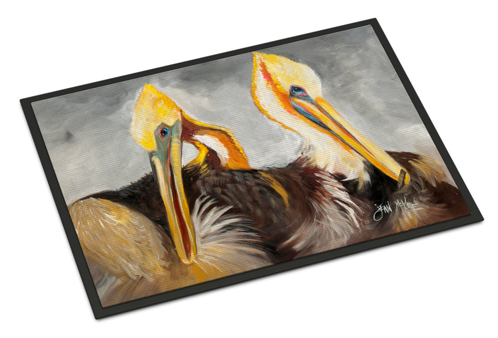 Pelicans Preening Doormat Indoor Outdoor 24H X 36W Front Door Mat Rugs for Entryway, Non Slip Washable Low Pile,