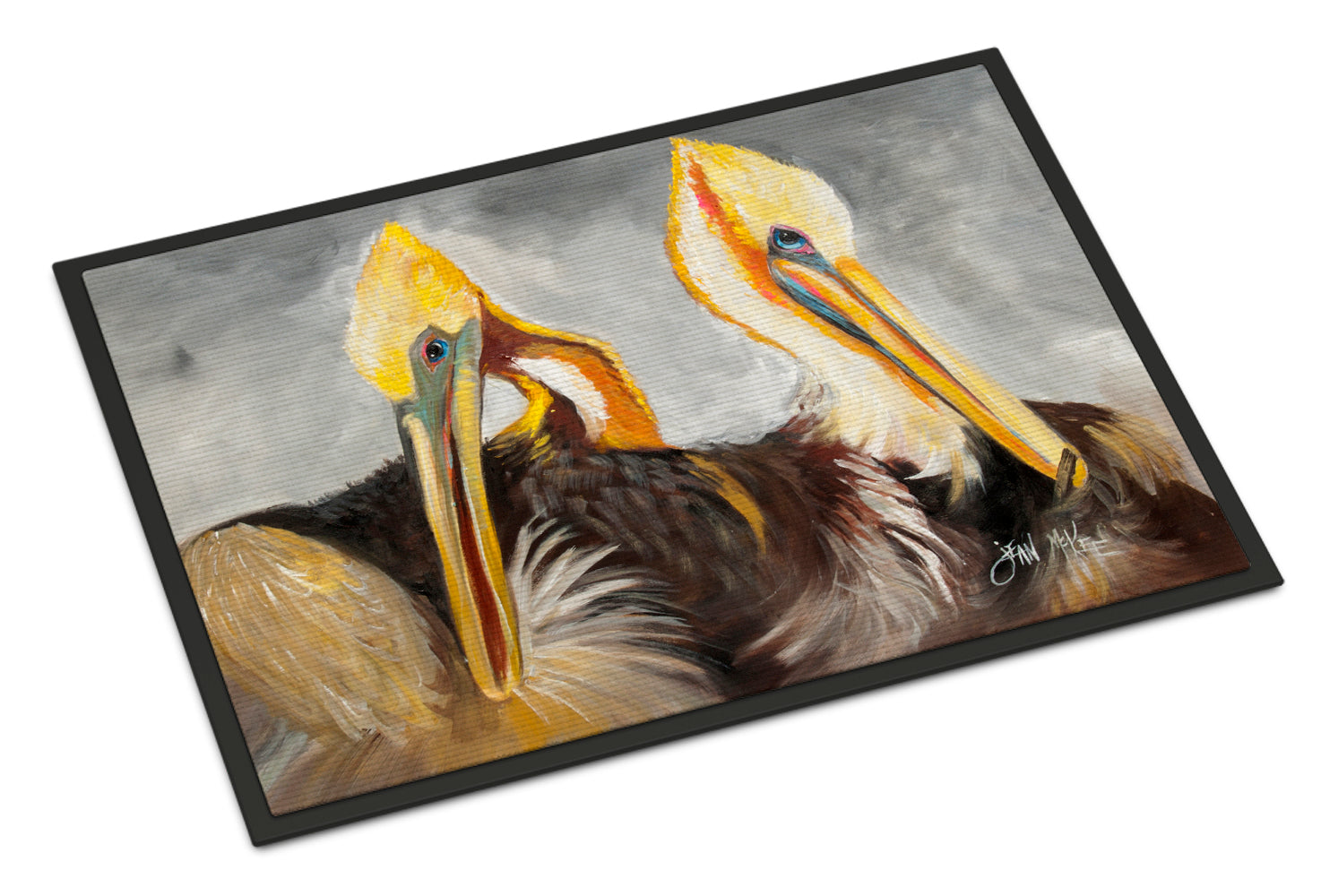 Pelicans Preening Doormat Indoor Outdoor 24H X 36W Front Door Mat Rugs for Entryway, Non Slip Washable Low Pile,