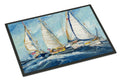 Roll me over Sailboats Doormat Indoor Outdoor 18H X 27W Front Door Mat Rugs for Entryway, Non Slip Washable