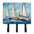 Roll me over Sailboats Leash or Key Holder Wall Hooks, Coat Rack Wall Mount, for Hanging Keys, Towels, Aprons, Leashes