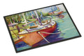 Red Sailboat Doormat Indoor Outdoor 18H X 27W Front Door Mat Rugs for Entryway, Non Slip Washable